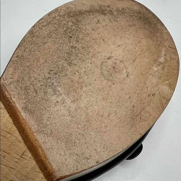 Chanel Patent Leather Wood Mule Wedges Slip On’s Logo Buckle Women's 7.5 B - Picture 12 of 16